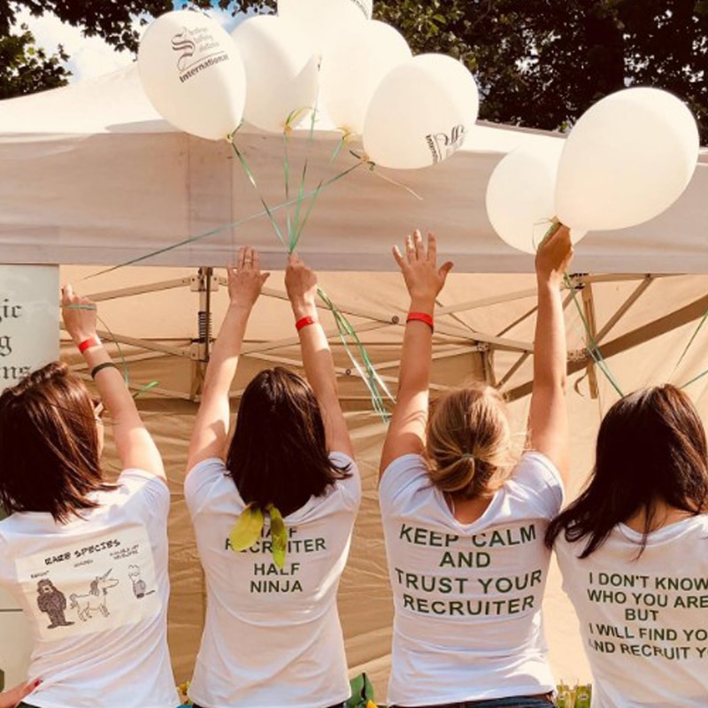 balloons and volunteers